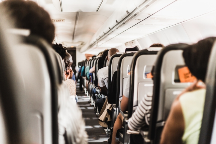 passengers on airplane 