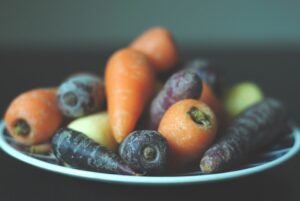 bunch of fresh carrots