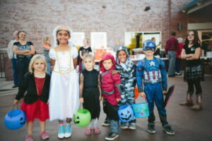 kids in costume