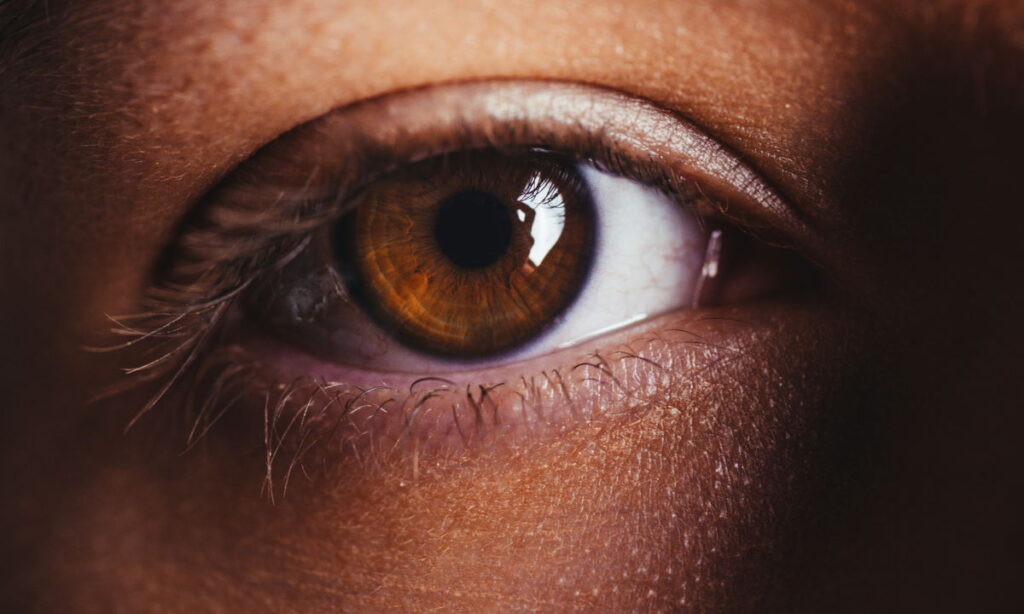 person with brown eyes