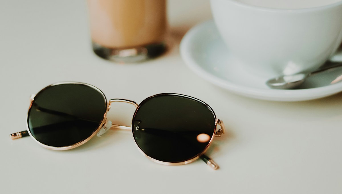 sunglasses on the table