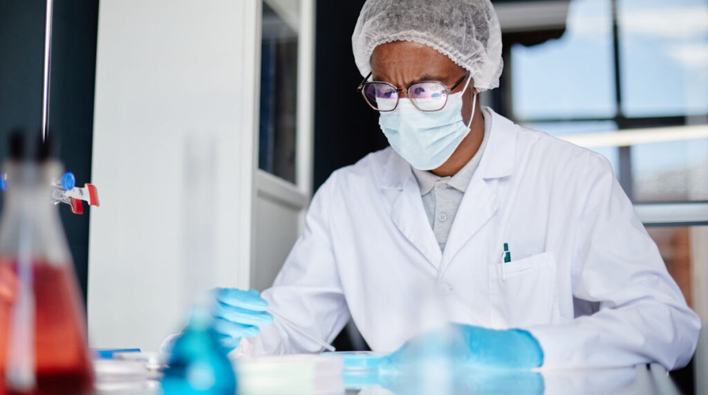 biochemist at work