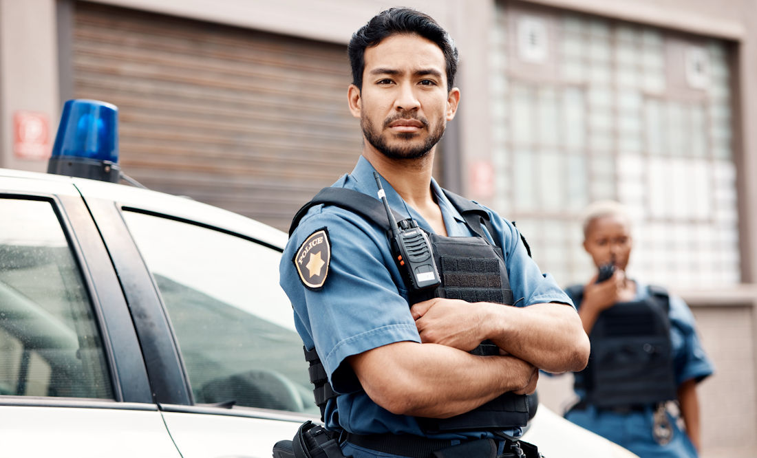 police officers and car