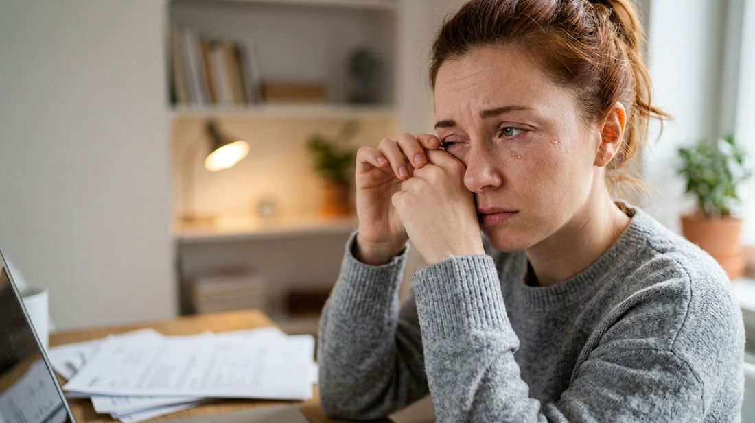 woman with itchy eye