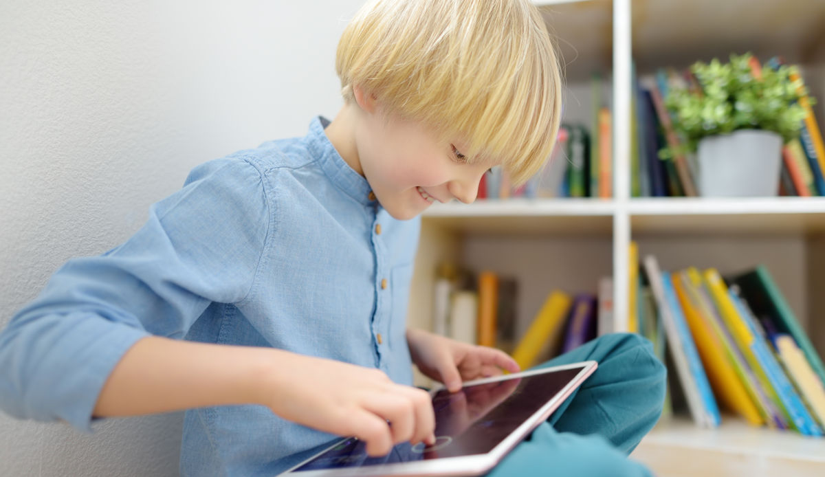 boy using a tablet